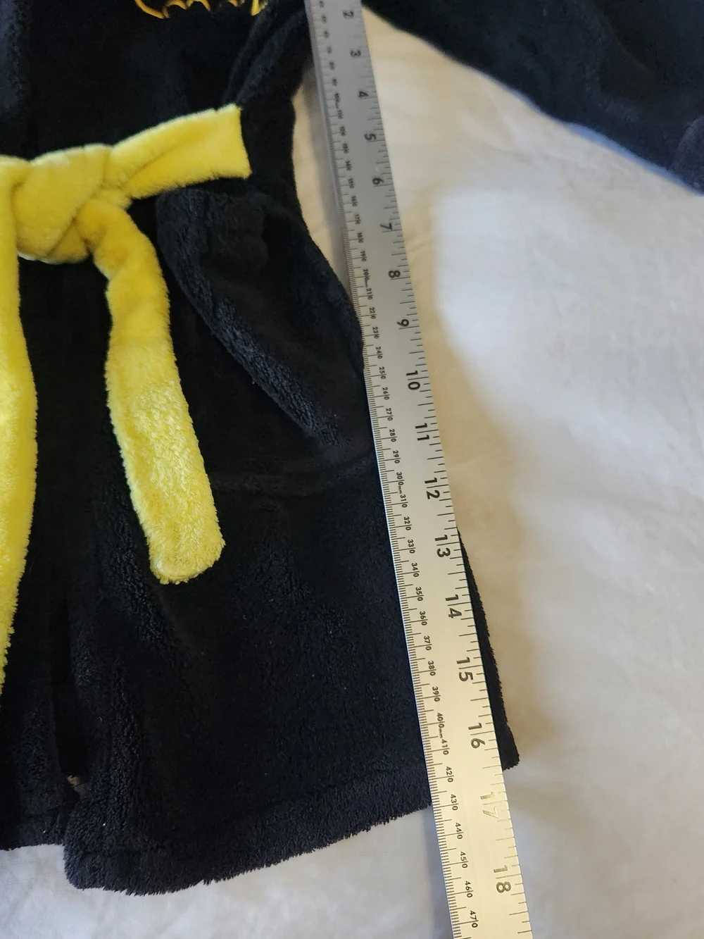 Batman Black Hooded Kids Robe with Yellow Belt